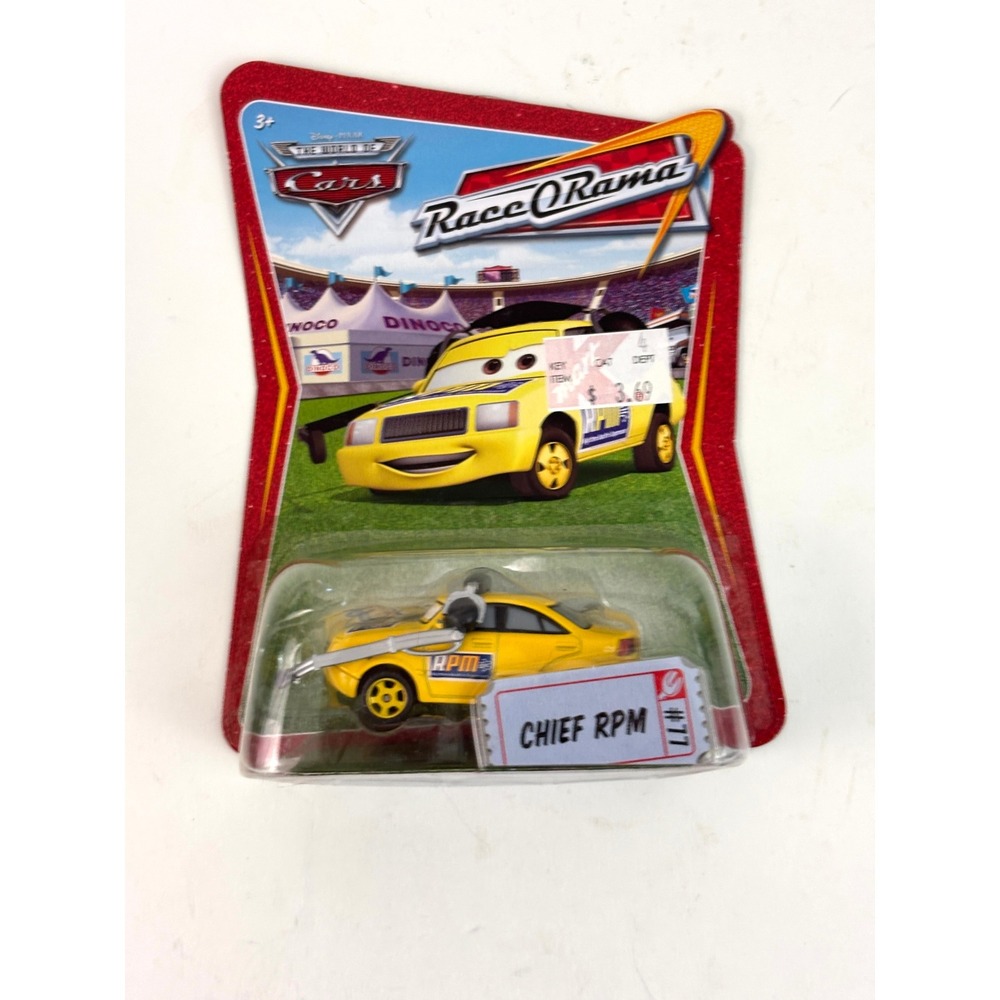2009 Disney Pixar Cars Chief RPM #77 Race O Rama N2489 Mattel Sealed